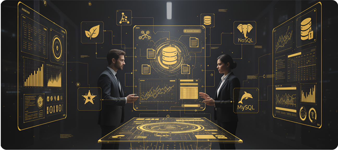 Database technology stack illustration